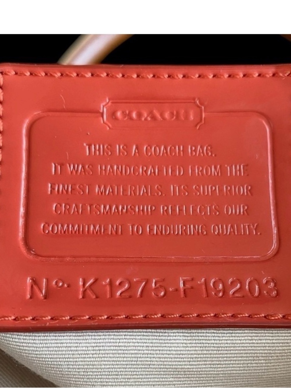 🔥SOLD🔥  Coach Brown Signature Canvas Satchel with Coral Trim - Picture 3 of 10